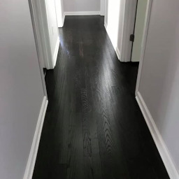 hardwood flooring hallway install